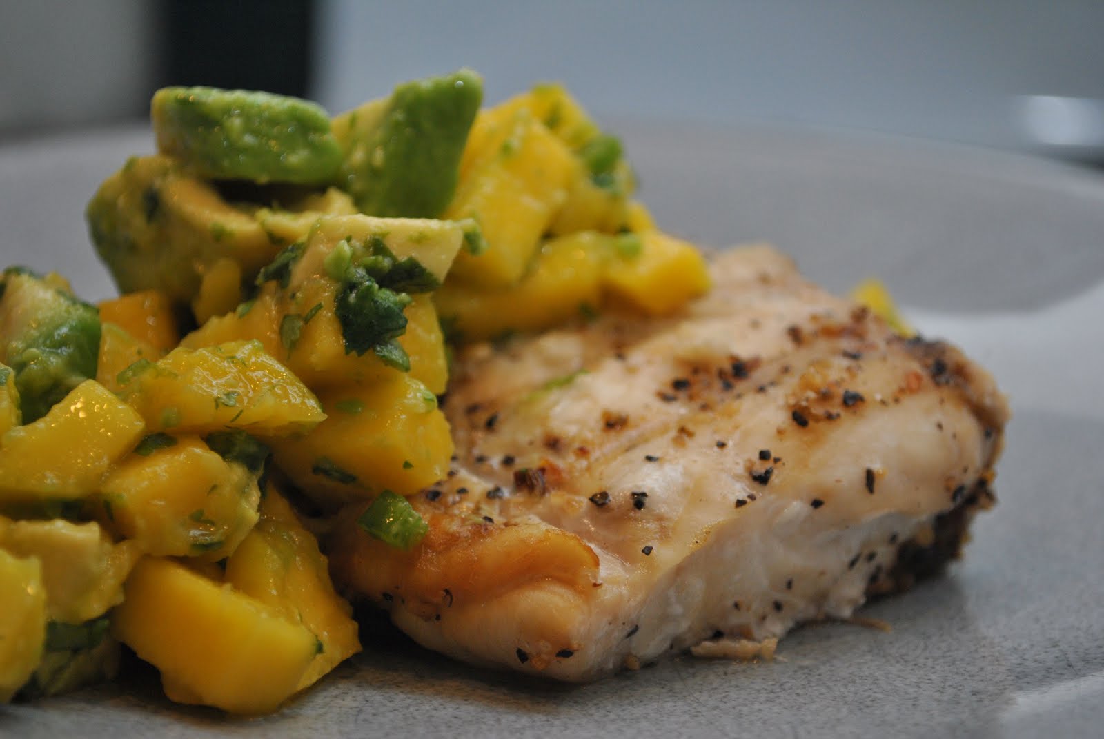 My Table, Their Table Rockfish with Mango Avocado Relish