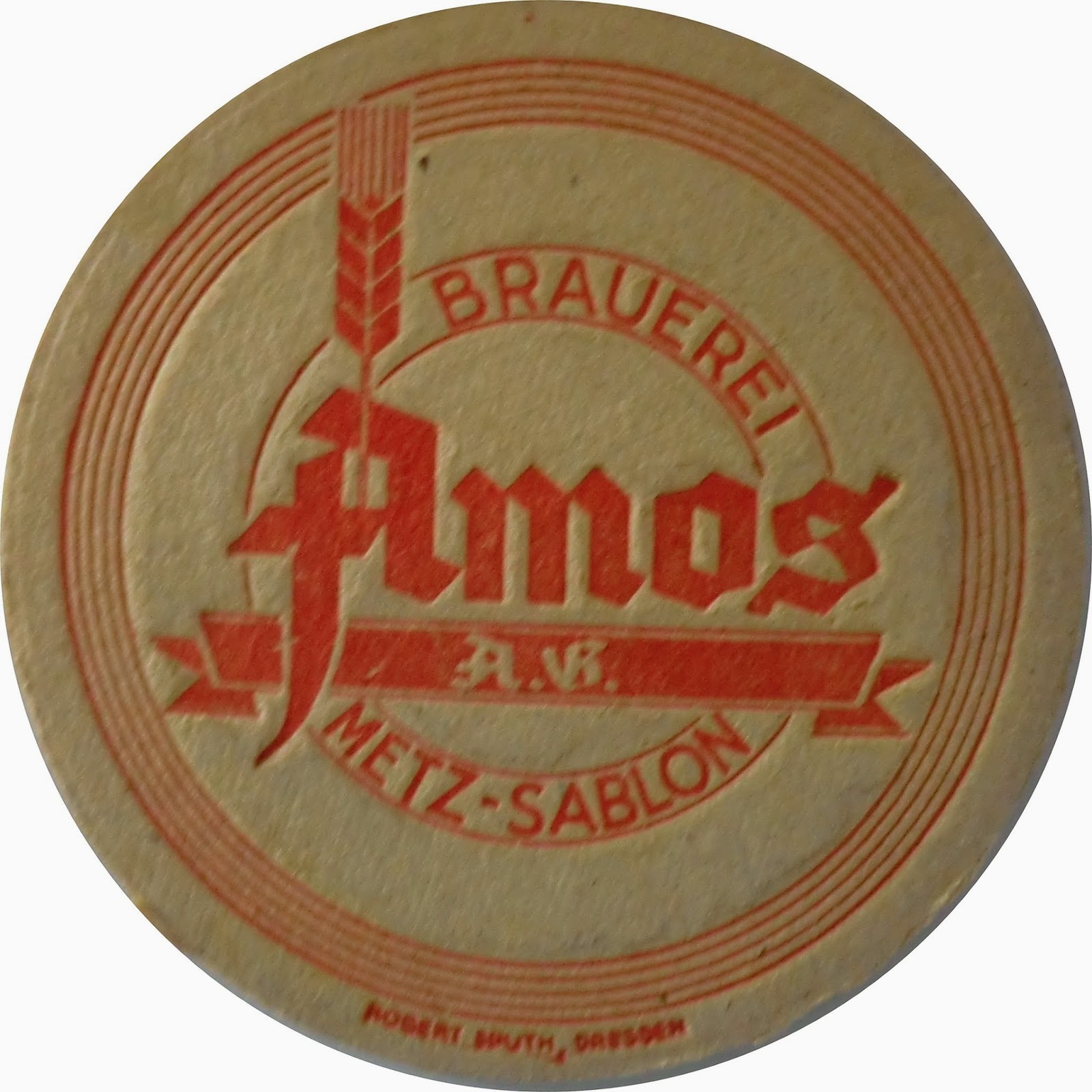 Sous bocks bretons Brasserie Amos, Metz