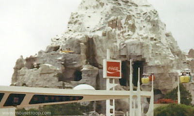 Matterhorn Disneyland Skyway bobsleds original open upper turn