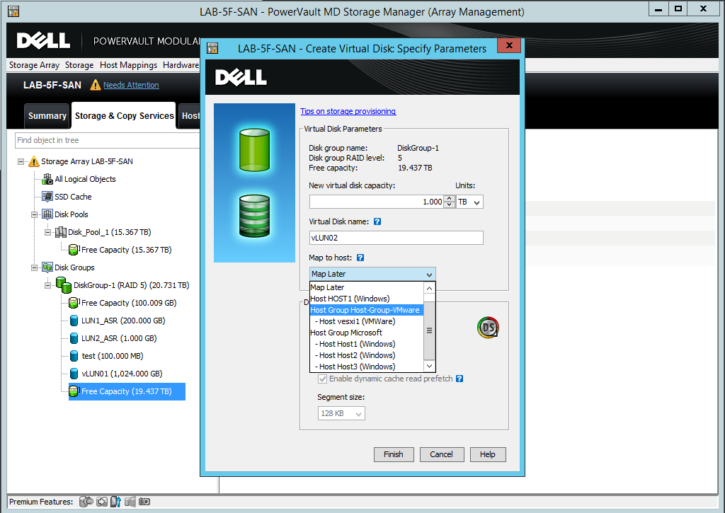 dell powervault md3600i check disk health