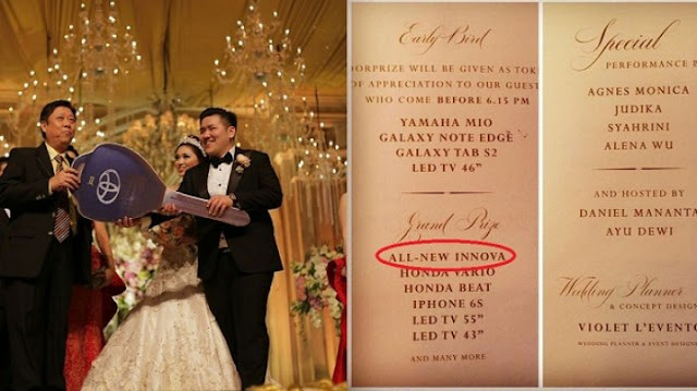 Hebohkan Para Tamu Undangan, Pernikahan Pasangan Pengantin Ini Beri Hadiah Mobi Hingga Apartemen Untuk Tamu Undangan