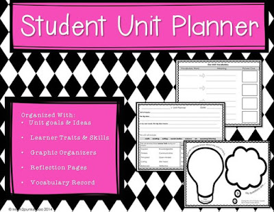 Student goal setting and unit planner