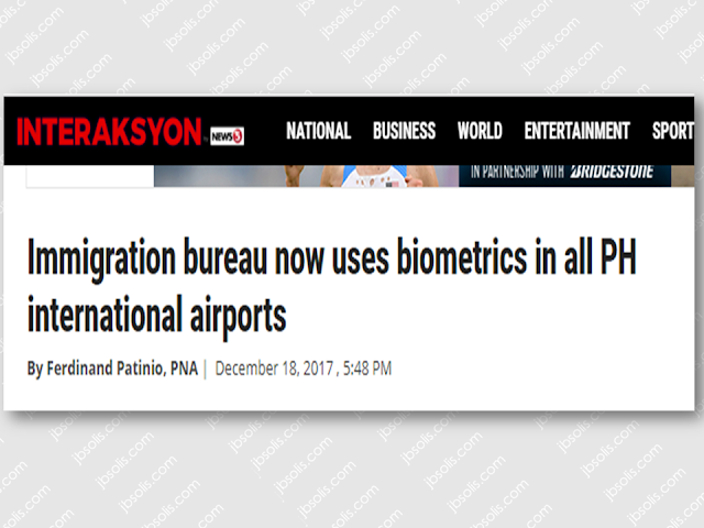 As the number of travellers expected to rise this holiday season, the Bureau of Immigration (BI) started the implementation of biometrics in Philippine international airports including Ninoy Aquino International Airport (NAIA).  According to BI Commissioner Jaime Morente, the biometric system is a part of BI modernization in determining and preventing entry of undesirable aliens in the country. Morente said that BI is already implementing a new software called Border Control Information System (BCIS) that will process all international passengers that are coming to and from the Philippines. Aside from speedy immigration counter process, the new system can also be used in identifying undesirable foreigners.  Sponsored Links       BCIS uses camera and finger scan device which results to automatically compare the actual image to the image that appears to the passport and the BI database which determine if the person has any negative records in the bureau.  BI port operations division chief Marc Red Marinas  said that the BCIS is also connected to the databases of the Interpol and the australian immigration department.  “With this system the use of fraudulent travel documents and disguising one’s physical appearance will soon become inutile,” said Marinas.  The BCIS pilot testing has been made to provincial international airports particularly in Mactan-Cebu, Clark, Kalibo, Davao and Laoag. Biometrics system has already been installed as early as 3 years ago.   Source: Interaksyon       Advertisement  Read More:                     ©2017 THOUGHTSKOTO