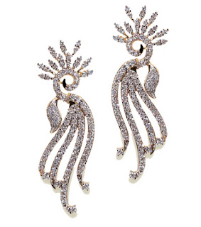 Gold and Diamond jewellery designs: Beautiful tbz diamond earings