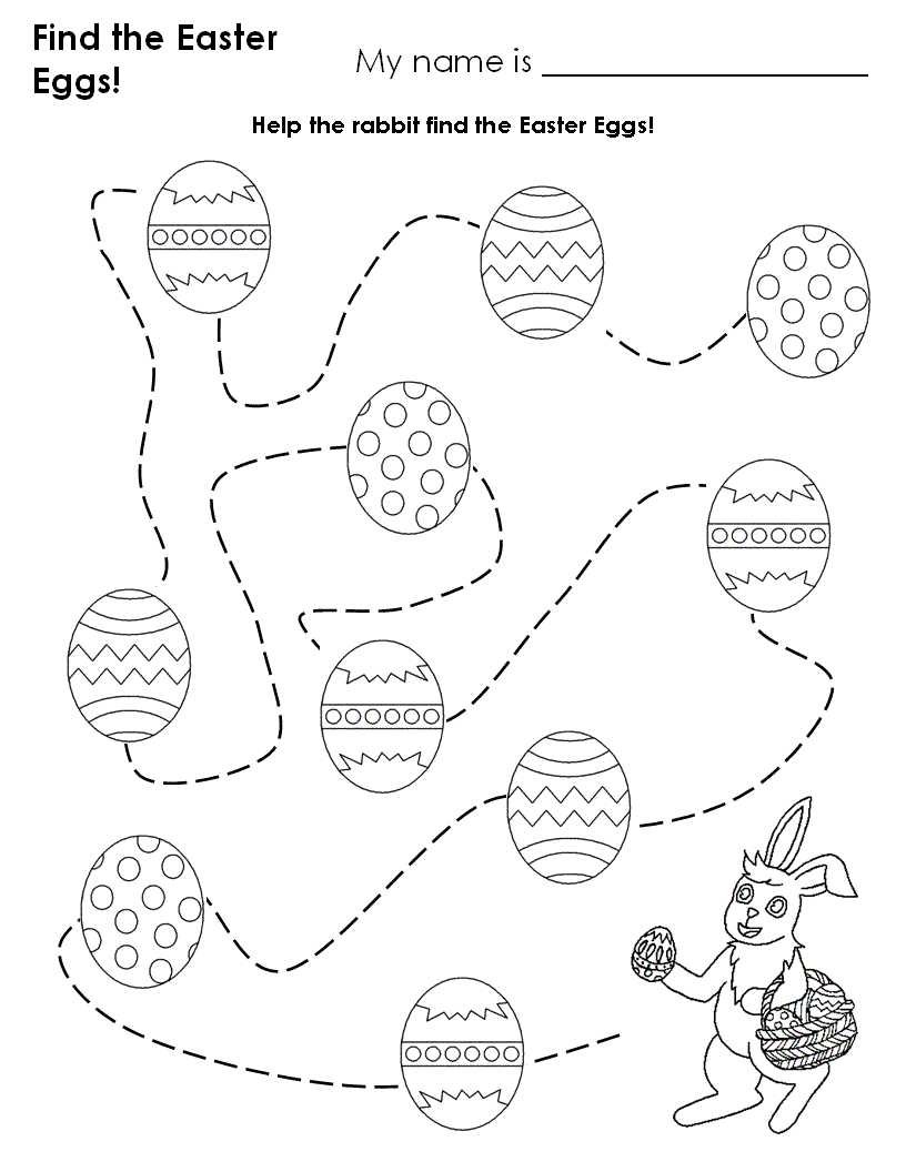 Easter Coloring Pages: Easter Worksheets