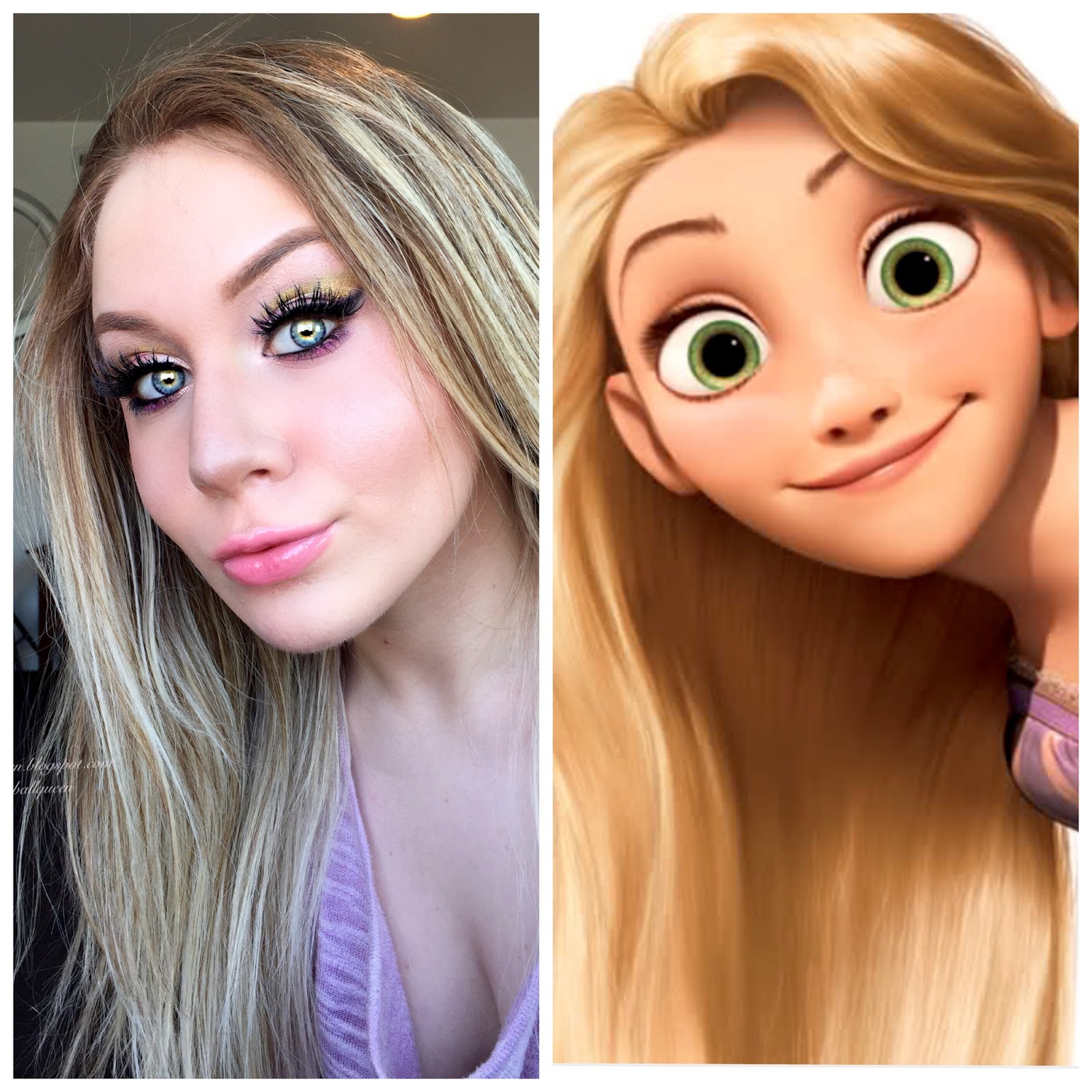 Tangled Rapunzel Golden Cut Crease Makeup Tutorial