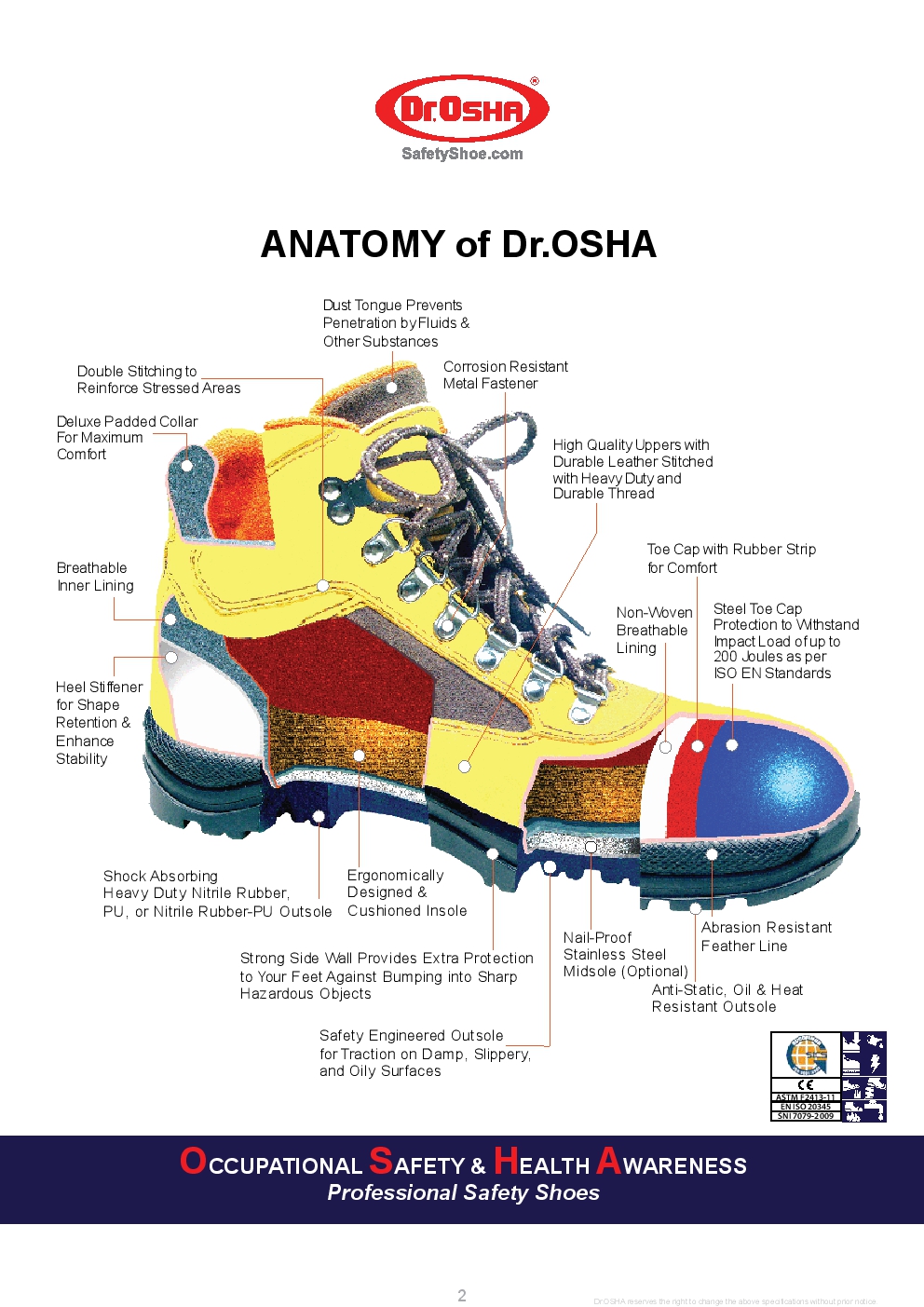 Safety Shoes DR OSHA PT AYAGI MULTITECH INDONESIA