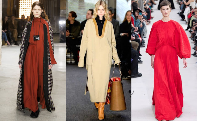 fashion collage with modest fashion trend by Giambattista Valli, Derek Lam ,Valentino