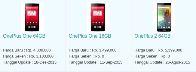 Daftar Harga Hp Terbaru OnePlus Mei 2016 Daftar Harga Hp Terbaru OnePlus Mei 2016