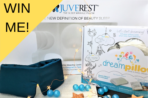 JuveRest sleep wrinkle pillow, sleep master sleep mask, dream pillow giveaway competition