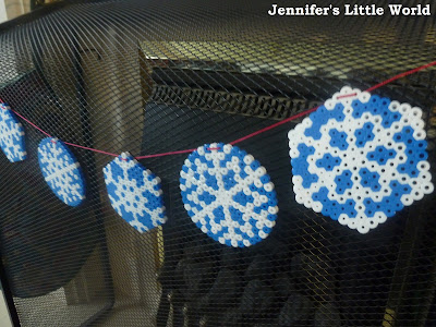 How to make Hama bead snowflake bunting for Christmas