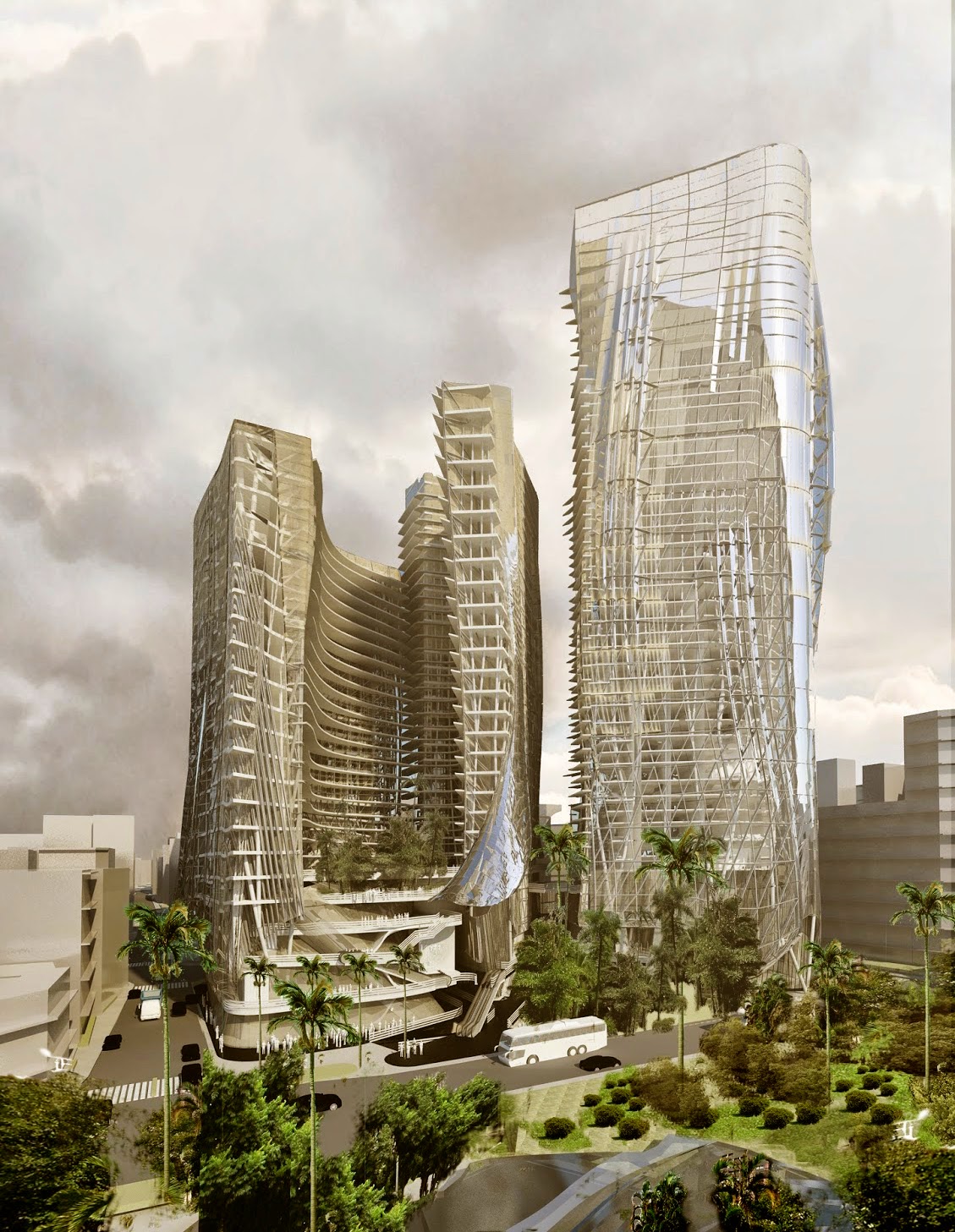 Marcos Cruz Architect MixedUse Skyscraper, Damascus Syria