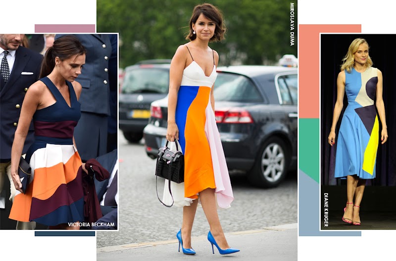 Por qué los vestidos 'color block' también pueden estilizar tu figura