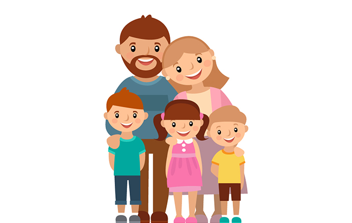 Многодетная семья картинки для презентации