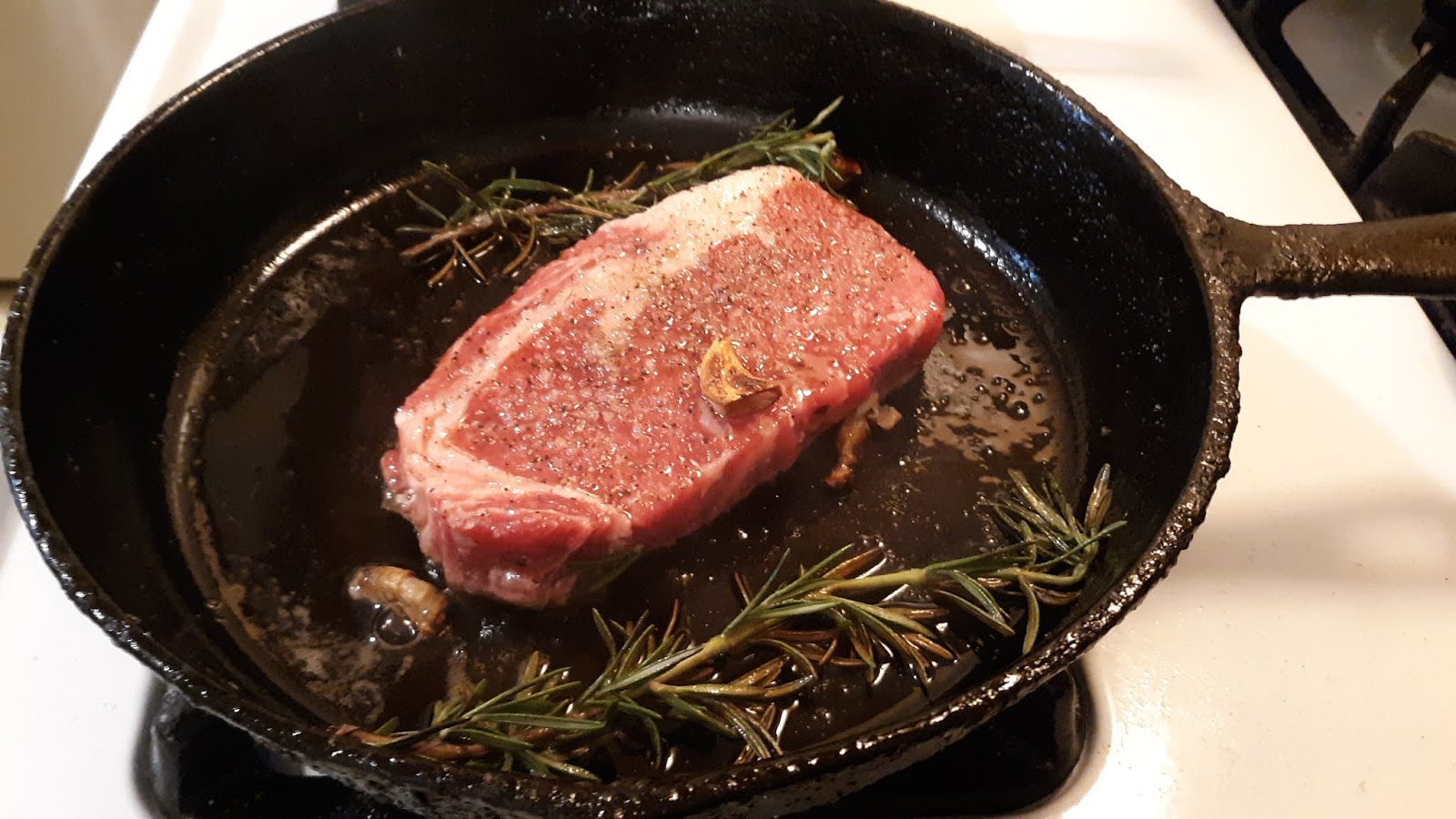 Rosemary and Roasted Garlic Ribeye