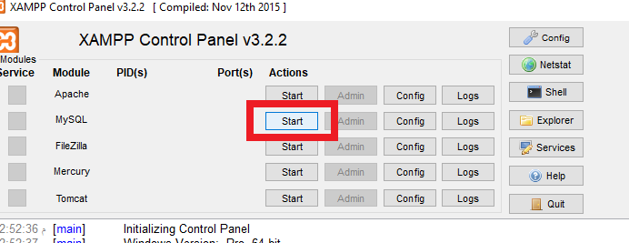خطوات انشاء قاعدة بينات mysql خطوات انشاء قاعدة بينات mysql