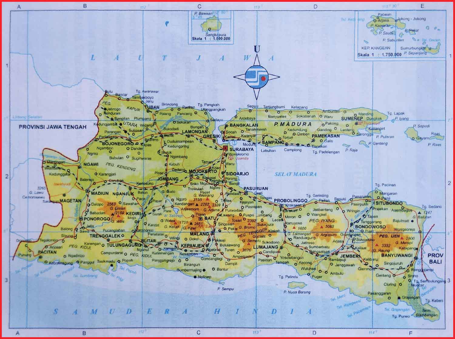  Peta Jawa Timur Lengkap  Pembagian Wilayah Administrasinya 