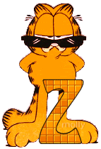 Abecedario Animado de Garfield con Gafas de Sol. Garfield Animated Abc.