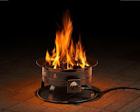 Heininger 5995 Propane Fire Pit, 58,000 BTU, portable outdoor fire pit, burns clean and smokeless, with Outland Fire Bowl, measures 19" diameter, 10 foot propane tank hose with attached regulator