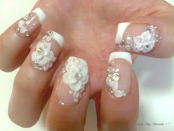 nail acrylic nails designs 3d flower gems flowers tip paint idea stickers manicure arts latest amazing easy classy french bridal