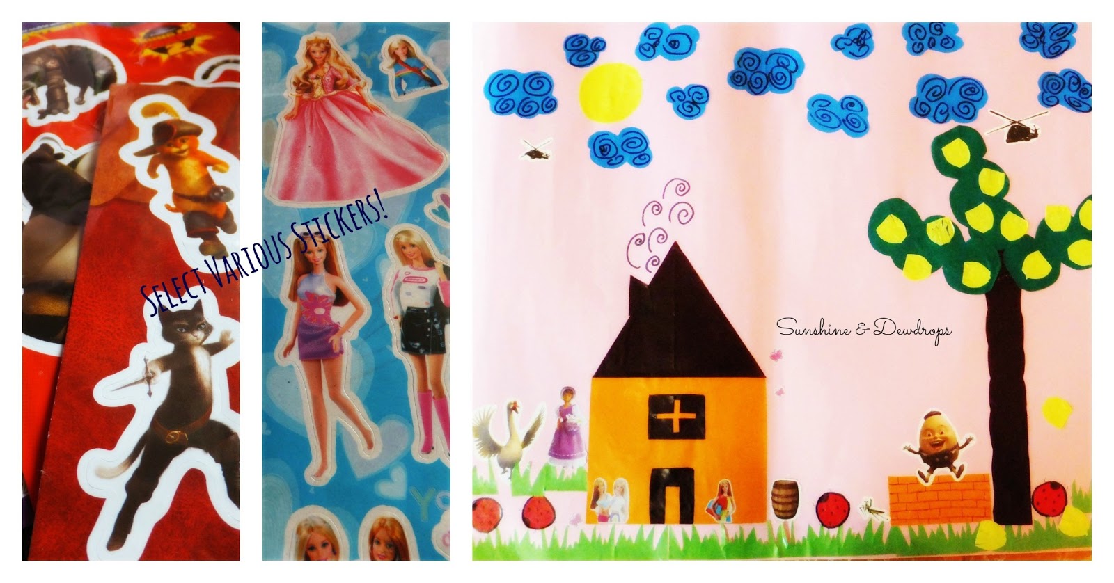 Sunshine & Dewdrops DIY Creative Crafts StickOn Art for Kids