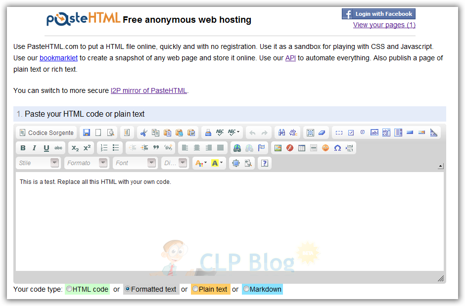 Testare codice html e script online - CLP Blog