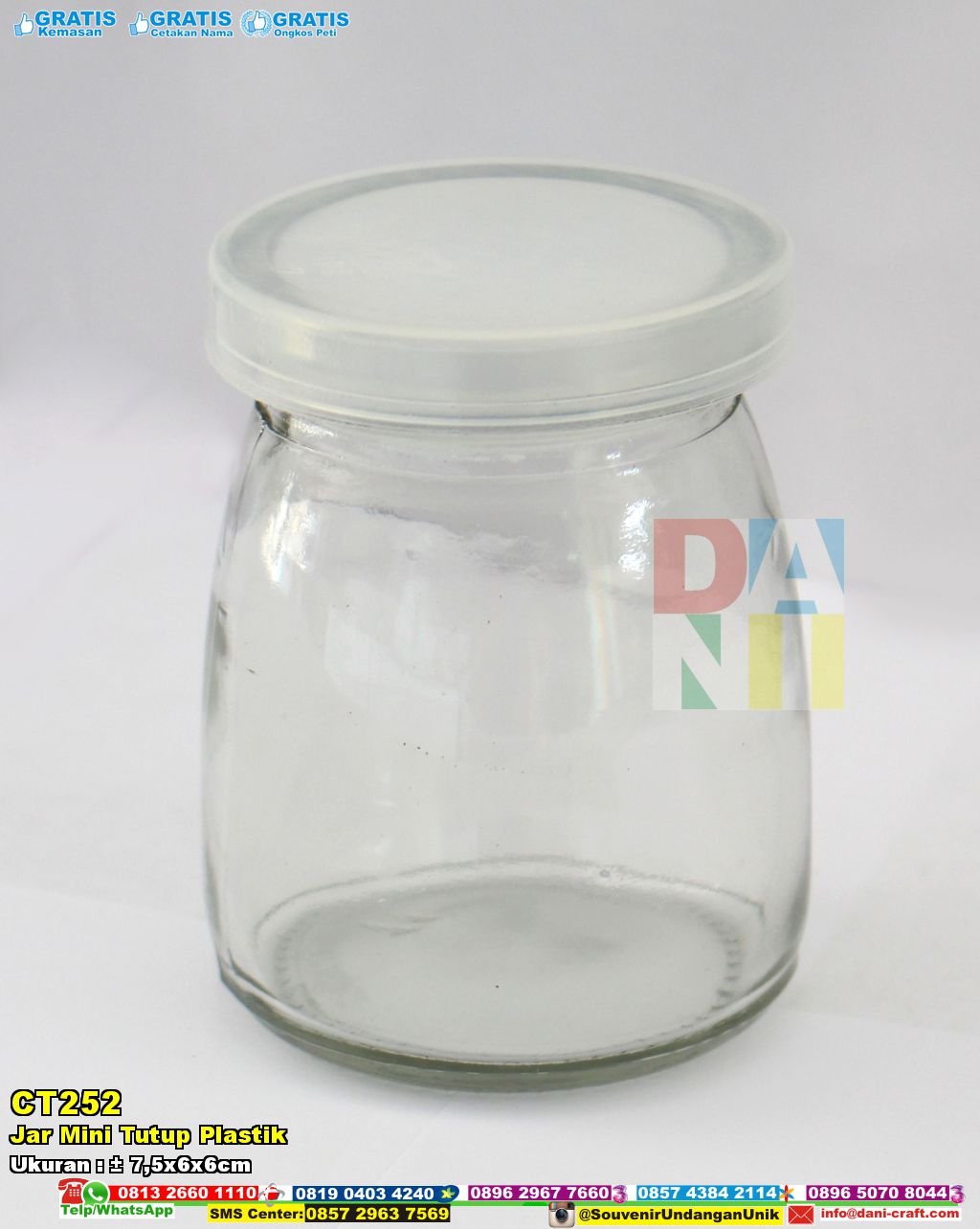 Jar Mini Tutup Plastik | Souvenir Pernikahan