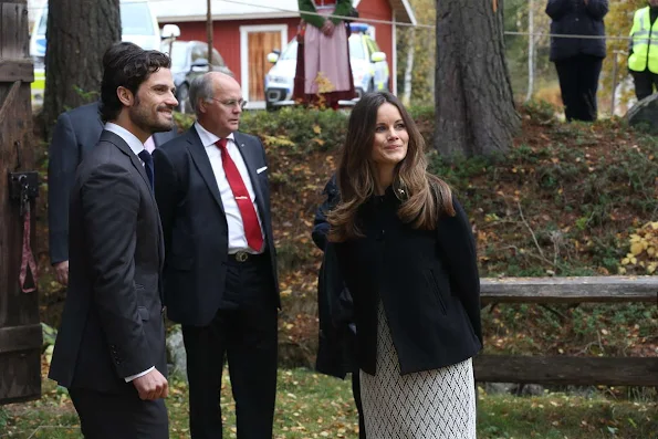 Princess Sofia of Sweden and Prince Carl Philip of Sweden visits cellulose company I-Cell in Alvdalen during the second day of a trip to Dalarna