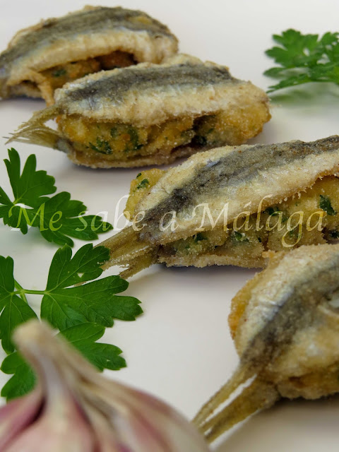 receta de boquerones rellenos de la abuela Málaga