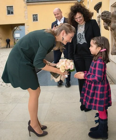 Hereditary Grand Duchess Stéphanie attended a conference that was held by BLËTZ asbl at Bettembourg Castle