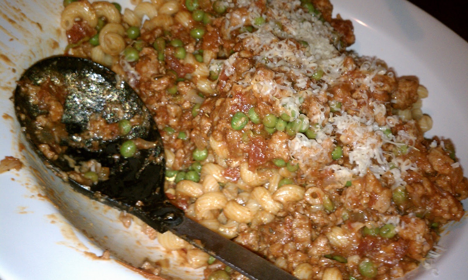 Shrimp13's Blog Pasta with Linguica and Peas