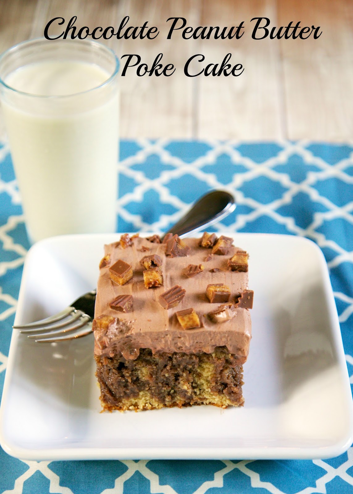 Chocolate Peanut Butter Poke Cake Plain Chicken