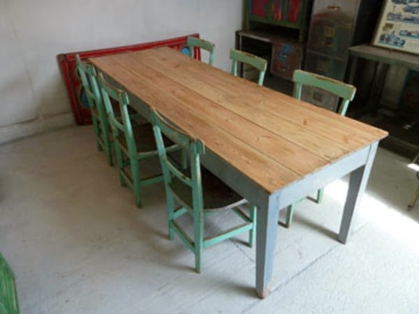 Particularly striking vintage tables!