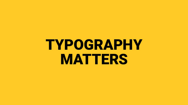 A yellow color typography banner
