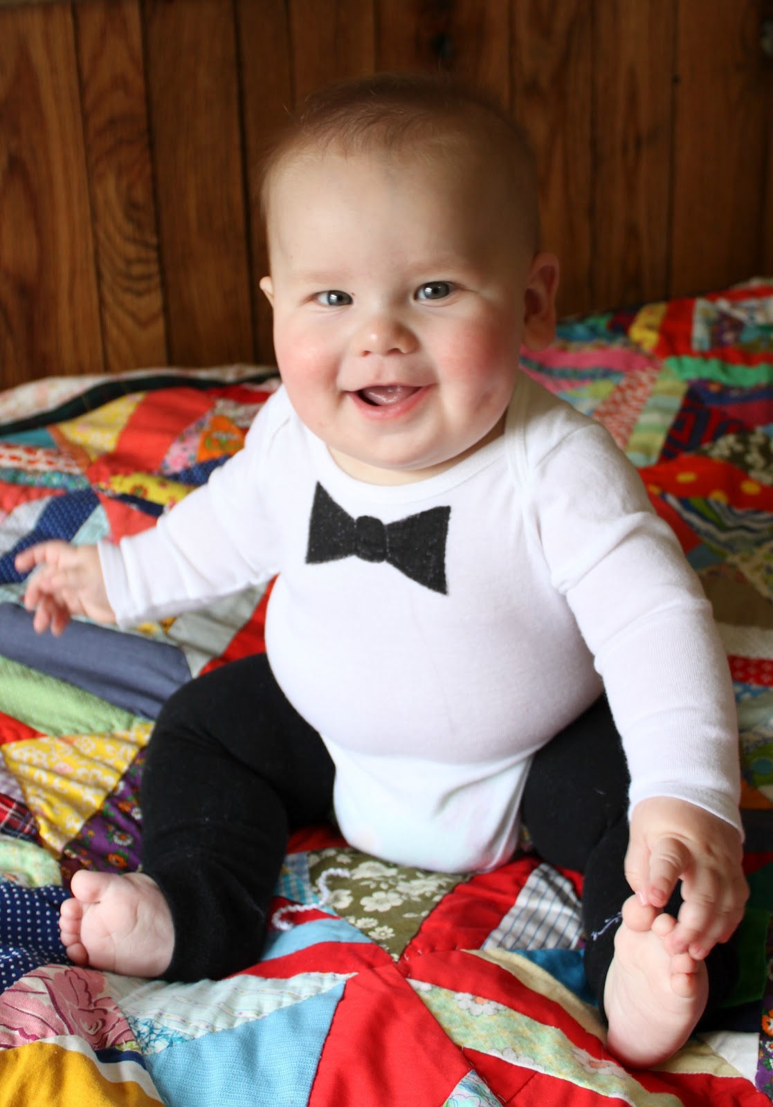 A Bow Tie Onesie for Your Little Man - Bare Feet on the Dashboard