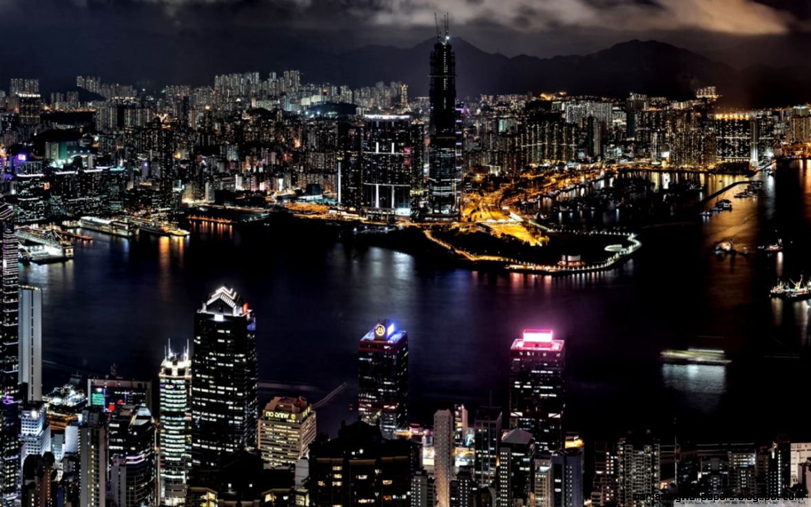 City Night View HD desktop wallpaper