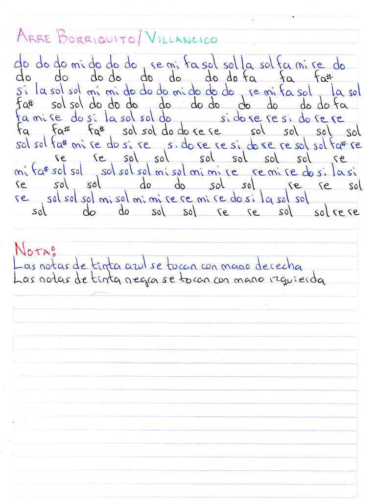 Notas Musicales Arre Borriquito / Notas Musicales + Video Tutorial