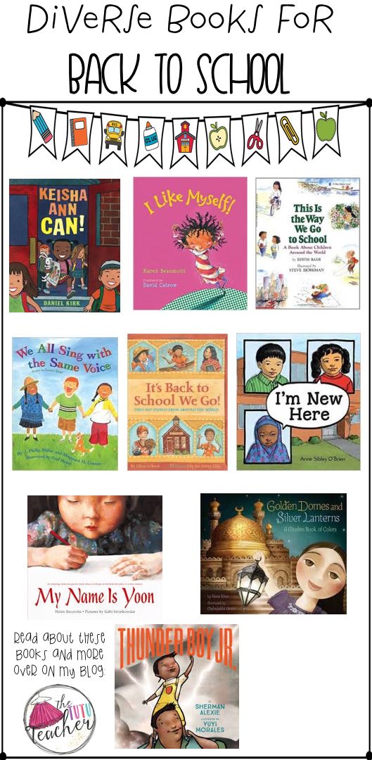 diverse books for back to school back to school the tutu teacher