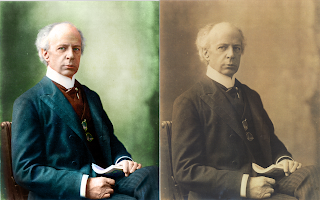 A colorized vintage photo of Sir Wilfrid Laurier by Chris Gardiner Photography www.cgardiner.ca