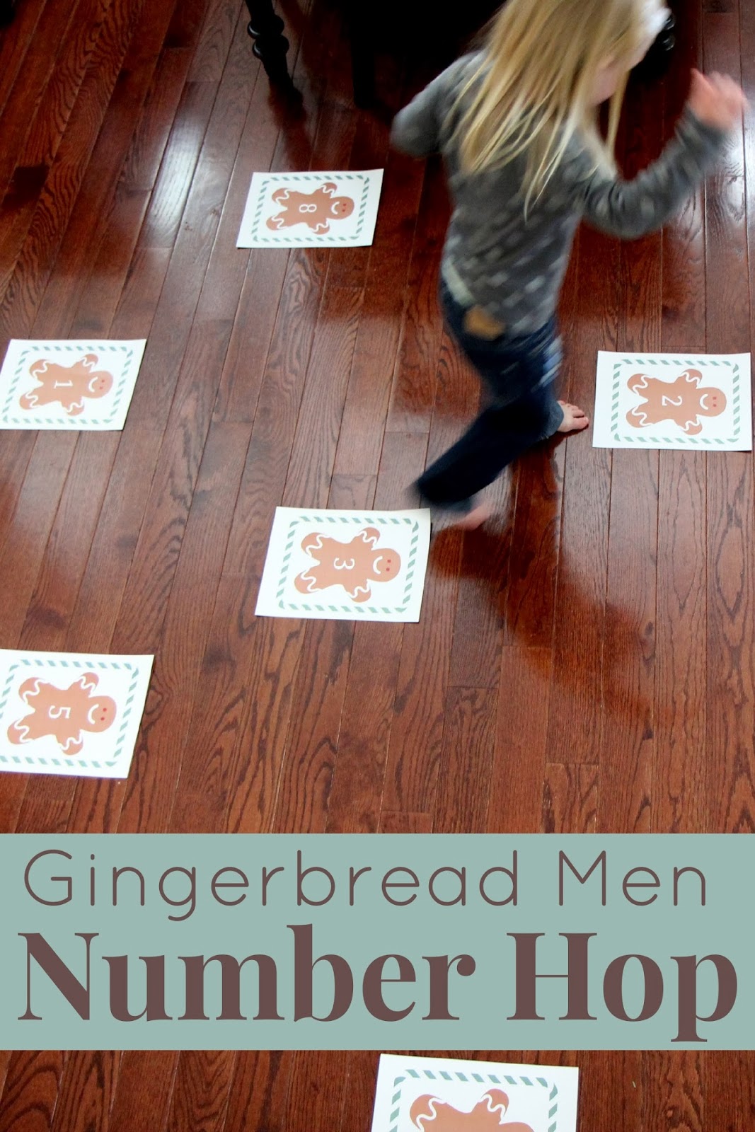 Toddler Approved! Gingerbread Men Number Hop