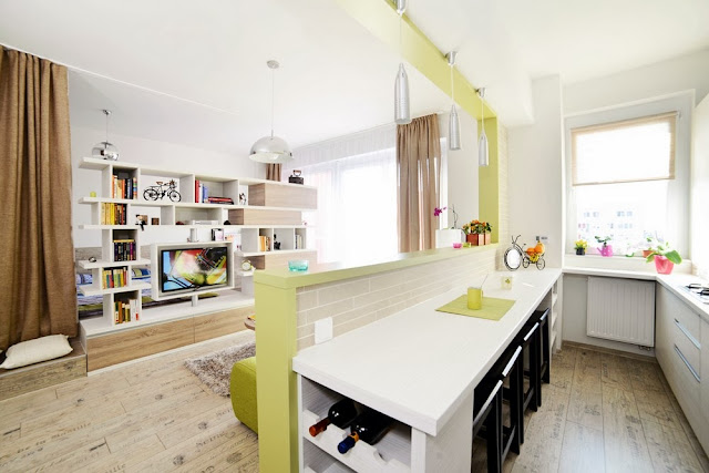 Apartamento 40 m² decorado para solteiro apartamento-pequeno-decorado-40-m-prático-fofo