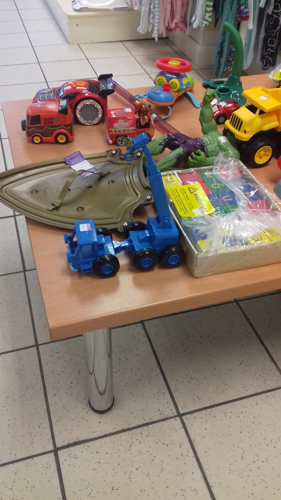 blue toy crane