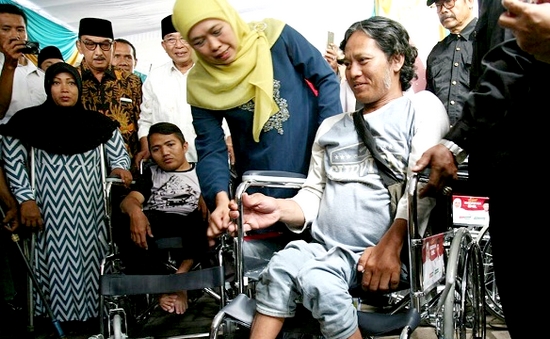 Penyandang Disabilitas Doakan Khofifah Menang Pilgub Jatim 2018 