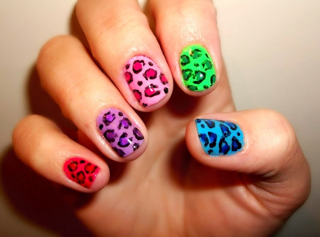 acid leopard nail art tutorial