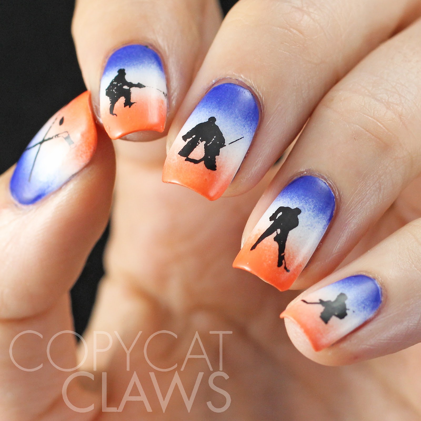 oilersnails #oilersnailart Oilers nails nails gel nails acrylic
