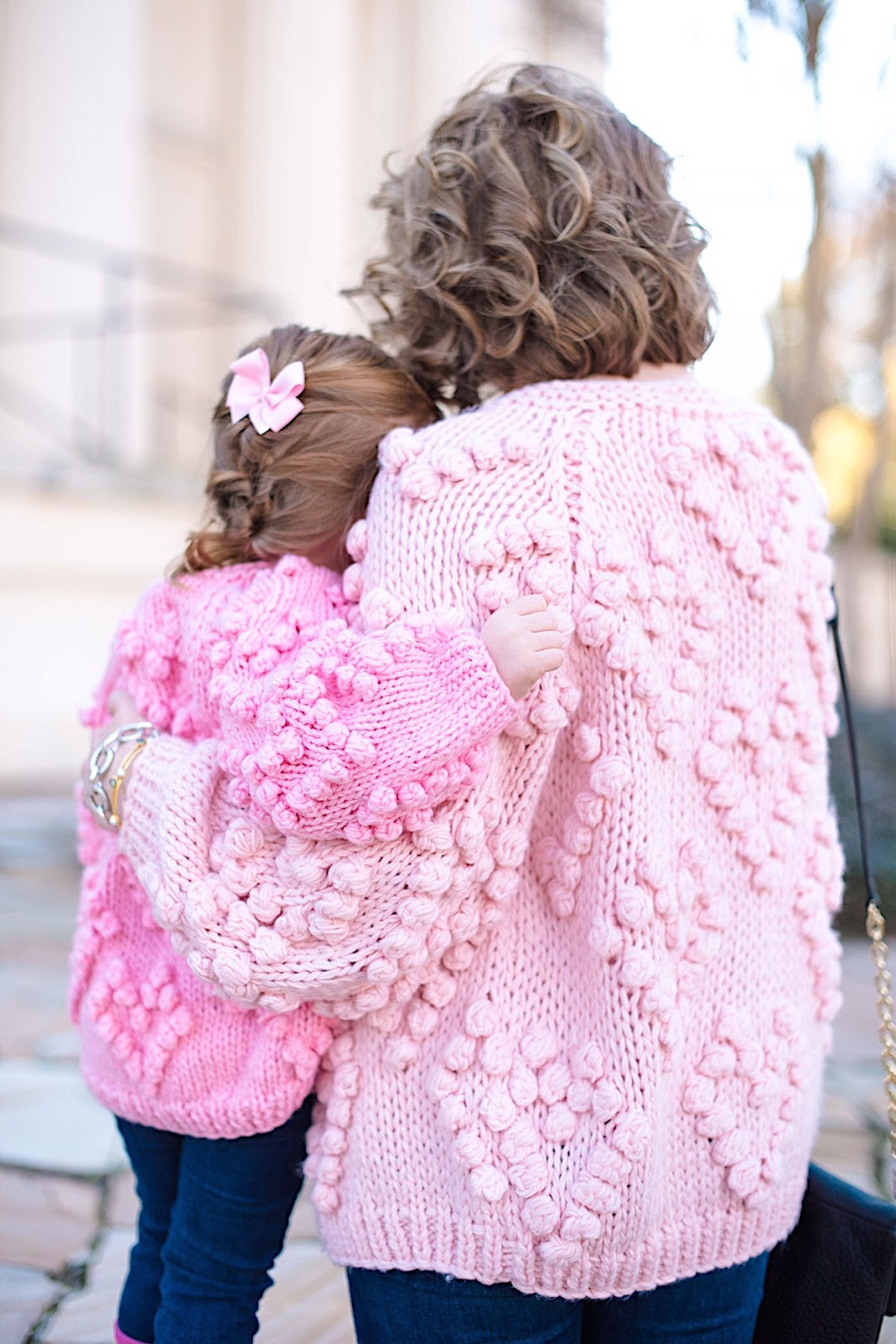 Mommy and Me Matching Heart Cardigans - All details can be found on Something Delightful Blog