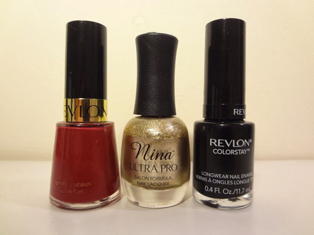 Revlon Raisin Rage, Big Spender Nina Ultra Pro, Revlon Stiletto, nail polish