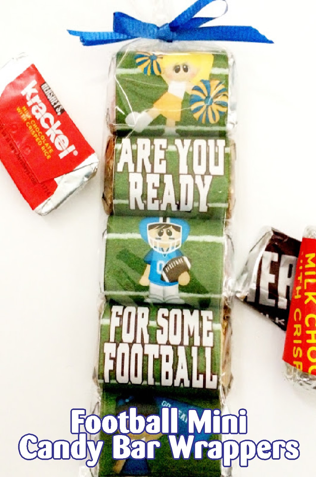 DIY Party Mom Football Mini Printable Candy Bar Wrappers
