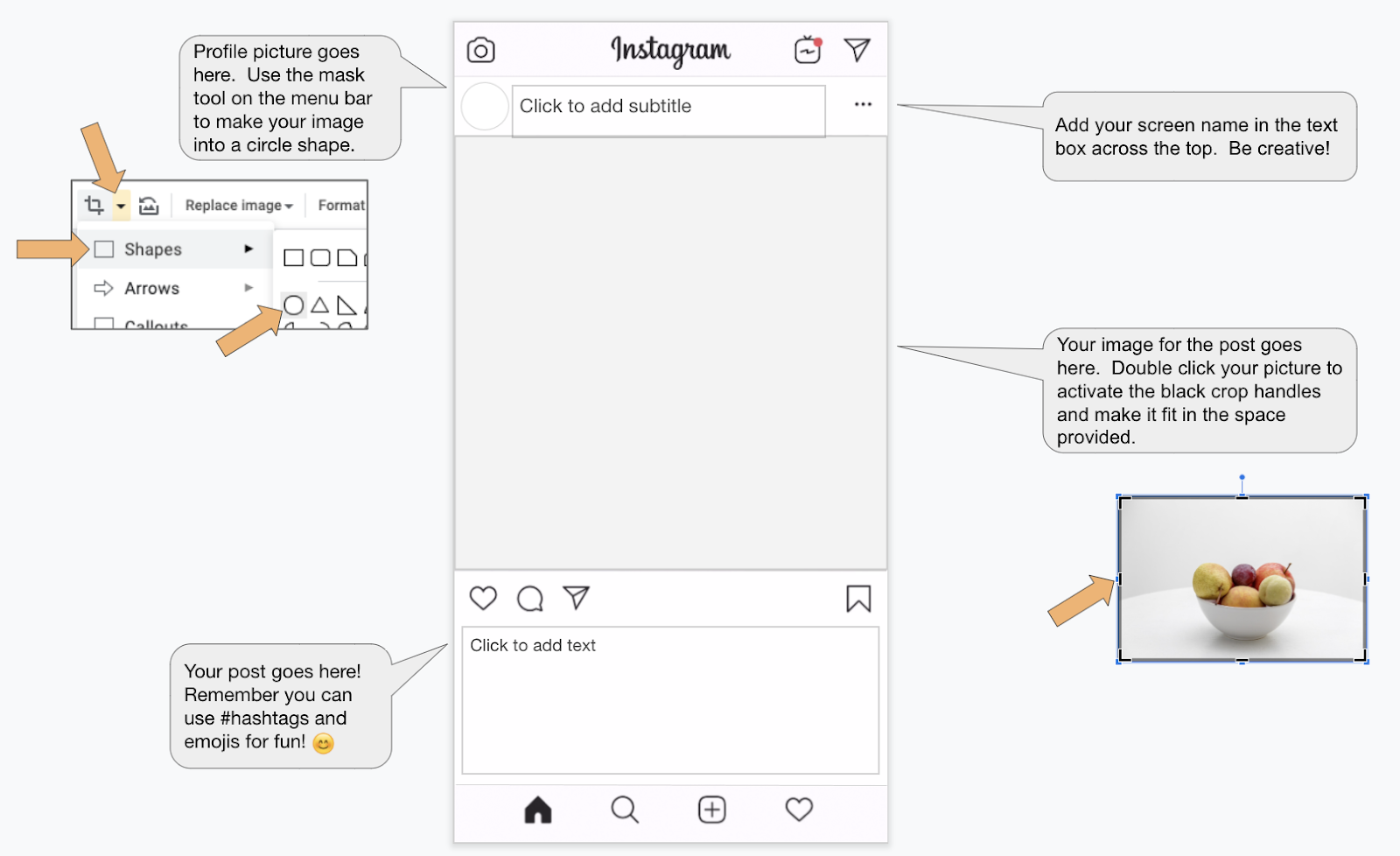 Updated Instagram Template for Google Slides - TeachingTechNix Within Free Bio Template Fill In Blank