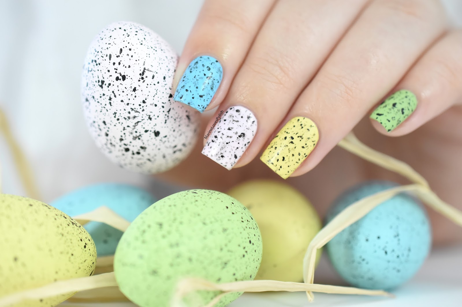 easter eggs nail design